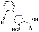 (+/-)-TRANS-4-(2-CYANOPHENYL)PYRROLIDINE-3-CARBOXYLIC ACID HYDROCHLORIDE Struktur