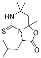 3-ISOBUTYL-7,7,8A-TRIMETHYL-5-THIOXO-TETRAHYDRO-OXAZOLO[3,2-C]PYRIMIDIN-2-ONE Struktur