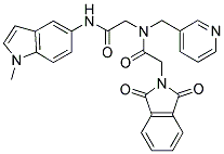 2-(1,3-DIOXO-1,3-DIHYDRO-2H-ISOINDOL-2-YL)-N-{2-[(1-METHYL-1H-INDOL-5-YL)AMINO]-2-OXOETHYL}-N-(3-PYRIDINYLMETHYL)ACETAMIDE Struktur