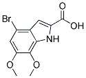 4-BROMO-6,7-DIMETHOXY-1H-INDOLE-2-CARBOXYLIC ACID Struktur