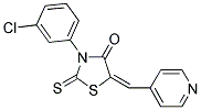 (5E)-3-(3-CHLOROPHENYL)-5-(PYRIDIN-4-YLMETHYLENE)-2-THIOXO-1,3-THIAZOLIDIN-4-ONE Struktur