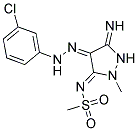 N-{(3Z,4Z)-4-[(3-CHLOROPHENYL)HYDRAZONO]-5-IMINO-2-METHYLPYRAZOLIDIN-3-YLIDENE}METHANESULFONAMIDE Struktur