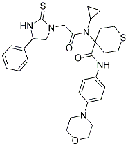 4-(N-CYCLOPROPYL-2-(4-PHENYL-2-THIOXOIMIDAZOLIDIN-1-YL)ACETAMIDO)-N-(4-MORPHOLINOPHENYL)-TETRAHYDRO-2H-THIOPYRAN-4-CARBOXAMIDE Struktur