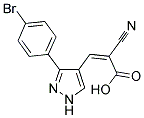 (2Z)-3-[3-(4-BROMOPHENYL)-1H-PYRAZOL-4-YL]-2-CYANOACRYLIC ACID Struktur