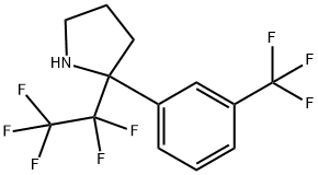 2-(1,1,2,2,2-PENTAFLUOROETHYL)-2-[3-(TRIFLUOROMETHYL)PHENYL]PYRROLIDINE Struktur