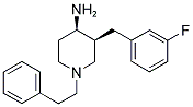 CIS-3-(3-FLUOROBENZYL)-1-(2-PHENYLETHYL)PIPERIDIN-4-AMINE Struktur