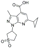 6-CYCLOPROPYL-1-(1,1-DIOXIDOTETRAHYDROTHIEN-3-YL)-3-METHYL-1H-PYRAZOLO[3,4-B]PYRIDINE-4-CARBOXYLIC ACID Struktur