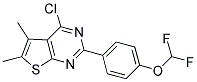 4-CHLORO-2-[4-(DIFLUOROMETHOXY)PHENYL]-5,6-DIMETHYLTHIENO[2,3-D]PYRIMIDINE Struktur