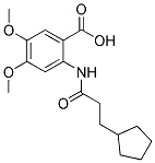 2-[(3-CYCLOPENTYLPROPANOYL)AMINO]-4,5-DIMETHOXYBENZOIC ACID Struktur