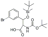 3-(3-BROMO-PHENYL)-2-TERT-BUTOXYCARBONYLAMINO-3-(TERT-BUTYL-DIMETHYL-SILANYLOXY)-PROPIONIC ACID Struktur