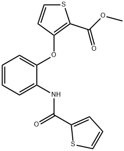 METHYL 3-(2-[(2-THIENYLCARBONYL)AMINO]PHENOXY)-2-THIOPHENECARBOXYLATE Struktur