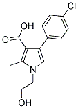 4-(4-CHLORO-PHENYL)-1-(2-HYDROXY-ETHYL)-2-METHYL-1H-PYRROLE-3-CARBOXYLIC ACID Struktur