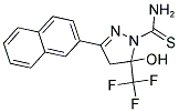 5-HYDROXY-3-(2-NAPHTHYL)-5-(TRIFLUOROMETHYL)-4,5-DIHYDRO-1H-PYRAZOLE-1-CARBOTHIOAMIDE Struktur