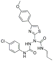 N~1~-PROPYL-1-[4-(4-METHOXYPHENYL)-1,3-THIAZOL-2-YL]-N~2~-(4-CHLOROPHENYL)-1,2-HYDRAZINEDICARBOXAMIDE Struktur