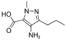 4-AMINO-2-METHYL-5-PROPYL-2H-PYRAZOLE-3-CARBOXYLIC ACID Struktur