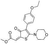 METHYL (2E)-[4-(4-ETHOXYPHENYL)-5-MORPHOLIN-4-YL-3-OXOTHIEN-2(3H)-YLIDENE]ACETATE Struktur