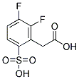 2,3-DIFLUORO-6-SULFOPHENYLACETIC ACID Struktur