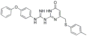 1-(6-OXO-4-(P-TOLYLTHIOMETHYL)-1,6-DIHYDROPYRIMIDIN-2-YL)-3-(4-PHENOXYPHENYL)GUANIDINE Struktur