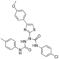 N1-(4-CHLOROPHENYL)-1-(4-(4-METHOXYPHENYL)THIAZOL-2-YL)-N2-P-TOLYLHYDRAZINE-1,2-DICARBOXAMIDE Struktur