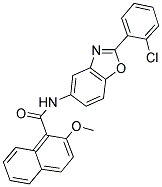 N-[2-(2-CHLOROPHENYL)-1,3-BENZOXAZOL-5-YL]-2-METHOXY-1-NAPHTHAMIDE Struktur