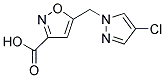 5-[(4-CHLORO-1H-PYRAZOL-1-YL)METHYL]ISOXAZOLE-3-CARBOXYLIC ACID Struktur