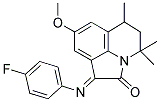 (1E)-1-[(4-FLUOROPHENYL)IMINO]-8-METHOXY-4,4,6-TRIMETHYL-5,6-DIHYDRO-4H-PYRROLO[3,2,1-IJ]QUINOLIN-2(1H)-ONE Struktur