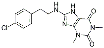 8-{[2-(4-CHLOROPHENYL)ETHYL]AMINO}-1,3-DIMETHYL-3,7-DIHYDRO-1H-PURINE-2,6-DIONE Struktur