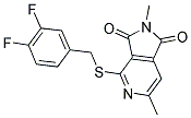 4-[(3,4-DIFLUOROBENZYL)THIO]-2,6-DIMETHYL-1H-PYRROLO[3,4-C]PYRIDINE-1,3(2H)-DIONE Struktur