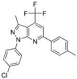 1-(4-CHLOROPHENYL)-3-METHYL-6-(4-METHYLPHENYL)-4-(TRIFLUOROMETHYL)-1H-PYRAZOLO[3,4-B]PYRIDINE Struktur