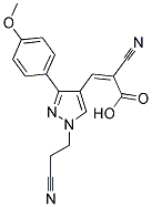 (2Z)-2-CYANO-3-[1-(2-CYANOETHYL)-3-(4-METHOXYPHENYL)-1H-PYRAZOL-4-YL]ACRYLIC ACID Struktur