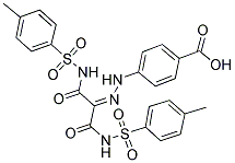 4-(2-(1,3-BIS(4-METHYLPHENYLSULFONAMIDO)-1,3-DIOXOPROPAN-2-YLIDENE)HYDRAZINYL)BENZOIC ACID Struktur