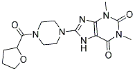 1,3-DIMETHYL-8-[4-(TETRAHYDROFURAN-2-YLCARBONYL)PIPERAZIN-1-YL]-3,7-DIHYDRO-1H-PURINE-2,6-DIONE Struktur