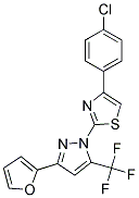 4-(4-CHLOROPHENYL)-2-[3-(2-FURYL)-5-(TRIFLUOROMETHYL)-1H-PYRAZOL-1-YL]-1,3-THIAZOLE Struktur