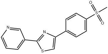 3-(4-[4-(METHYLSULFONYL)PHENYL]-1,3-THIAZOL-2-YL)PYRIDINE Struktur