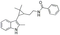 N-{2-[2,2-DIMETHYL-3-(2-METHYL-1H-INDOL-3-YL)CYCLOPROPYL]ETHYL}BENZAMIDE Struktur