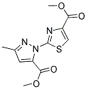 METHYL 2-[5-(METHOXYCARBONYL)-3-METHYL-1H-PYRAZOL-1-YL]-1,3-THIAZOLE-4-CARBOXYLATE Struktur