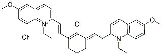 2-((E)-2-(2-CHLORO-3-[(E)-2-(1-ETHYL-6-METHOXY-1,2-DIHYDRO-2-QUINOLINYL)ETHYLIDENE]-1-CYCLOHEXEN-1-YL)ETHENYL)-1-ETHYL-6-METHOXYQUINOLINIUM CHLORIDE Struktur