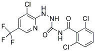 2-[3-CHLORO-5-(TRIFLUOROMETHYL)PYRIDIN-2-YL]-N-(2,6-DICHLOROBENZOYL)HYDRAZINECARBOXAMIDE Struktur