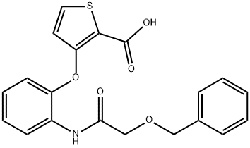 3-(2-([2-(BENZYLOXY)ACETYL]AMINO)PHENOXY)-2-THIOPHENECARBOXYLIC ACID Struktur