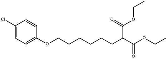 DIETHYL-6-(4-CHLOROPHENOXY) HEXYLMALONATE Struktur