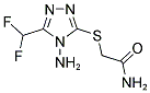 2-([4-AMINO-5-(DIFLUOROMETHYL)-4H-1,2,4-TRIAZOL-3-YL]SULFANYL)ACETAMIDE Struktur