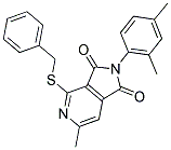 4-(BENZYLTHIO)-2-(2,4-DIMETHYLPHENYL)-6-METHYL-1H-PYRROLO[3,4-C]PYRIDINE-1,3(2H)-DIONE Struktur