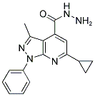 6-CYCLOPROPYL-3-METHYL-1-PHENYL-1H-PYRAZOLO[3,4-B]PYRIDINE-4-CARBOXYLIC ACID HYDRAZIDE Struktur