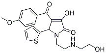 3-HYDROXY-1-{2-[(2-HYDROXYETHYL)AMINO]ETHYL}-4-(4-METHOXYBENZOYL)-5-THIEN-2-YL-1,5-DIHYDRO-2H-PYRROL-2-ONE Struktur