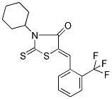 (5Z)-3-CYCLOHEXYL-2-THIOXO-5-[2-(TRIFLUOROMETHYL)BENZYLIDENE]-1,3-THIAZOLIDIN-4-ONE Struktur