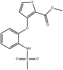 METHYL 3-(2-[(METHYLSULFONYL)AMINO]PHENOXY)-2-THIOPHENECARBOXYLATE Struktur