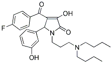 1-[3-(DIBUTYLAMINO)PROPYL]-4-(4-FLUOROBENZOYL)-3-HYDROXY-5-(3-HYDROXYPHENYL)-1,5-DIHYDRO-2H-PYRROL-2-ONE Struktur