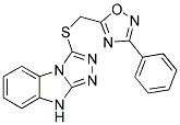 3-(3-PHENYL-[1,2,4]OXADIAZOL-5-YLMETHYLSULFANYL)-9H-BENZO[4,5]IMIDAZO[2,1-C][1,2,4]TRIAZOLE Struktur