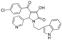 1-(2-(1H-INDOL-3-YL)ETHYL)-4-(4-CHLOROBENZOYL)-3-HYDROXY-5-(PYRIDIN-3-YL)-1H-PYRROL-2(5H)-ONE Struktur