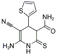 6-AMINO-5-CYANO-4-THIEN-2-YL-2-THIOXO-1,2,3,4-TETRAHYDROPYRIDINE-3-CARBOXAMIDE Struktur